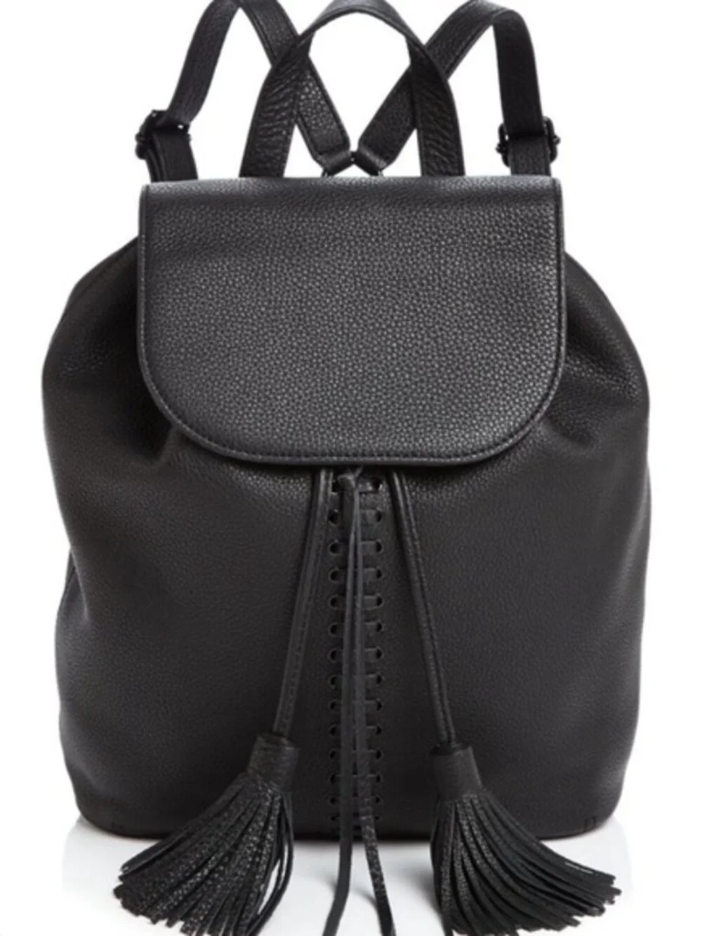 Rebecca Minkoff Moto 100% Genuine Pebbled Leather Backpack Bohemian in Black